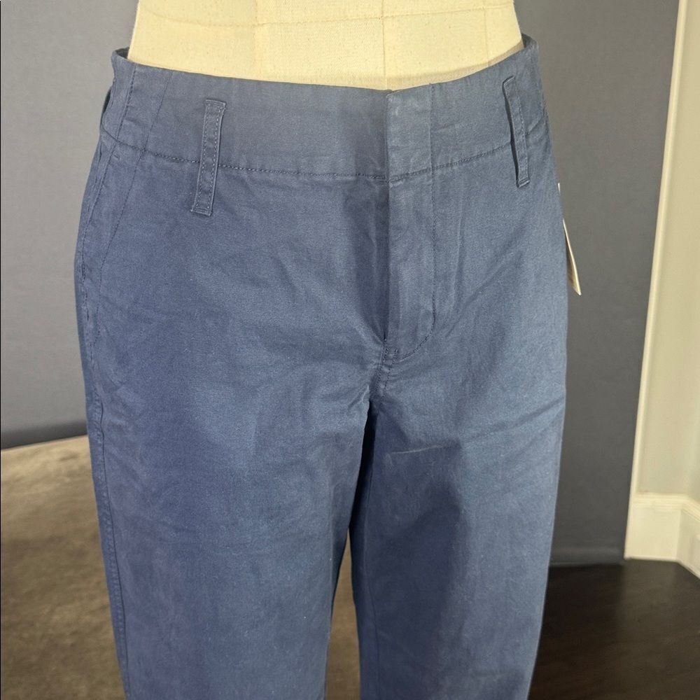 Women’s Navy Blue Straight Leg High Rise Office Casual Pants a new day 4R NEW - Picture 2 of 14